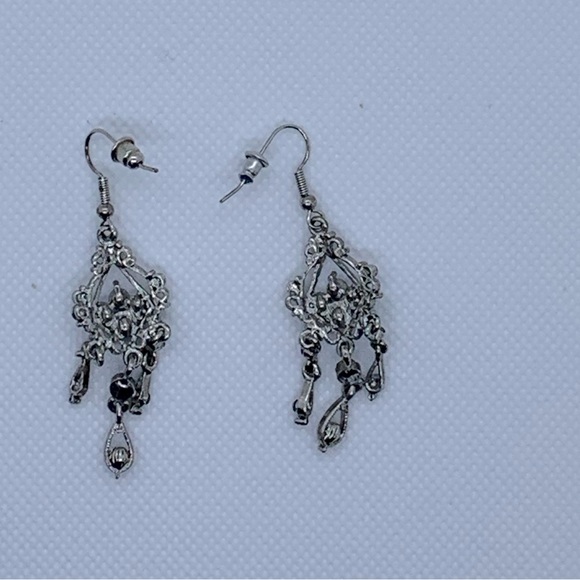 Chandelier Aurora Borealis Dangle Earrings - Picture 4 of 4